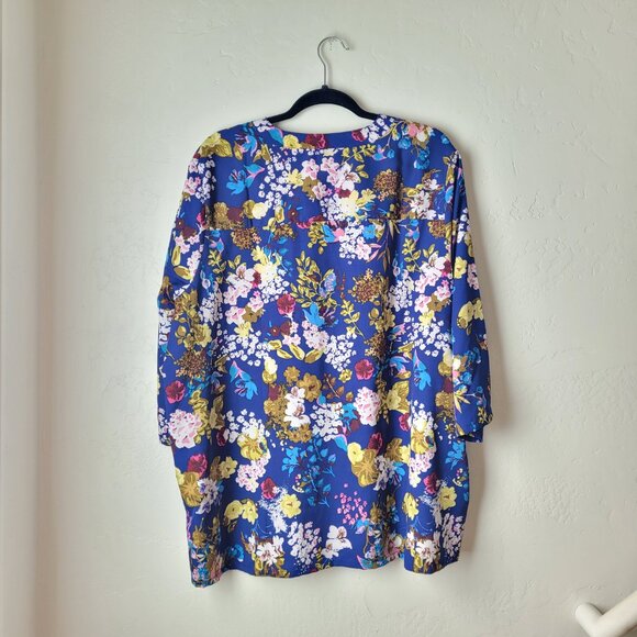 Salon Studio Plus Size Floral Boho Polyester Blouse - Picture 4 of 6